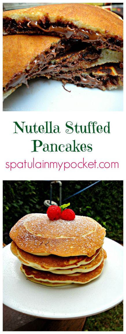 . Soft fluffy pancakes stuffed with man’s gift to mankind: Nutella.