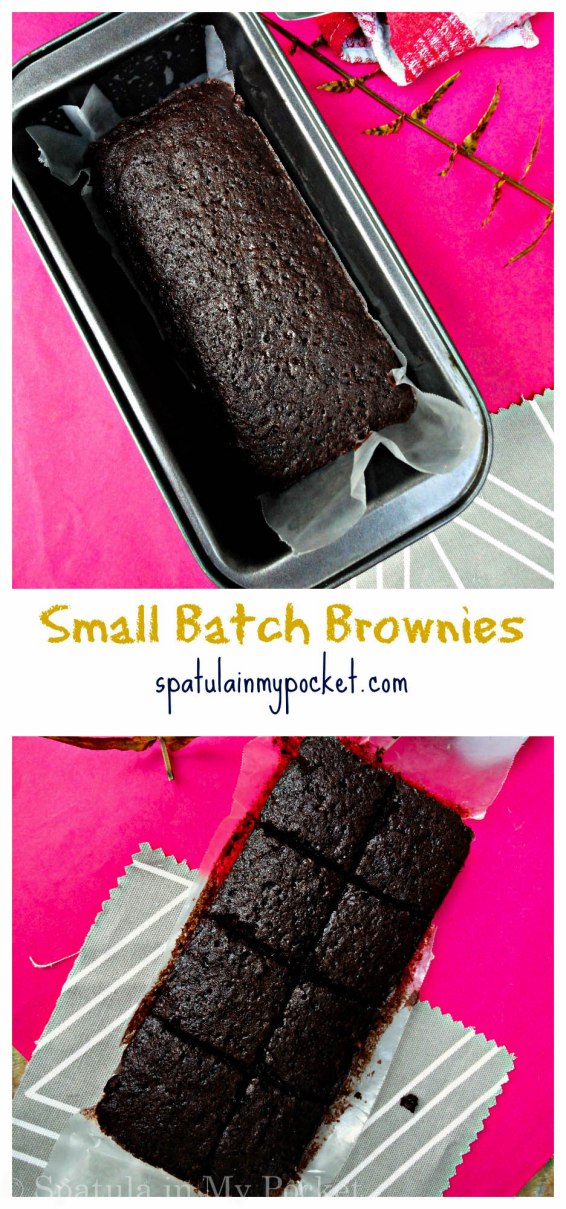 Small Batch Brownies for when you're craving warm gooey brownies but do not have the energy nor the people to make a whole batch of brownies for.