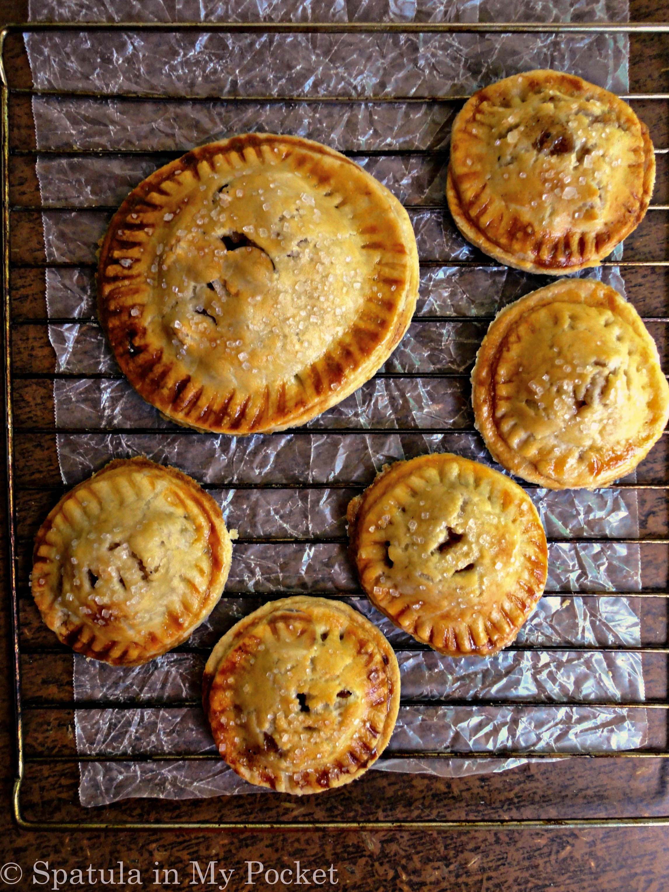 Mini apple pies. The flaky buttery crust filled with a cinnamon scented apple filling should definitely be on your to-bake list this winter!