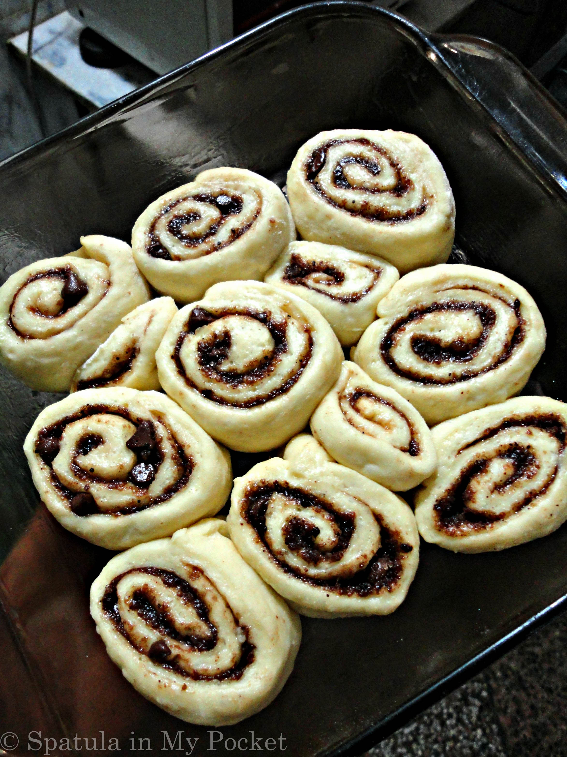 Your standard cinnamon rolls amped up a notch with the glorious addition of coffee and chocolate.