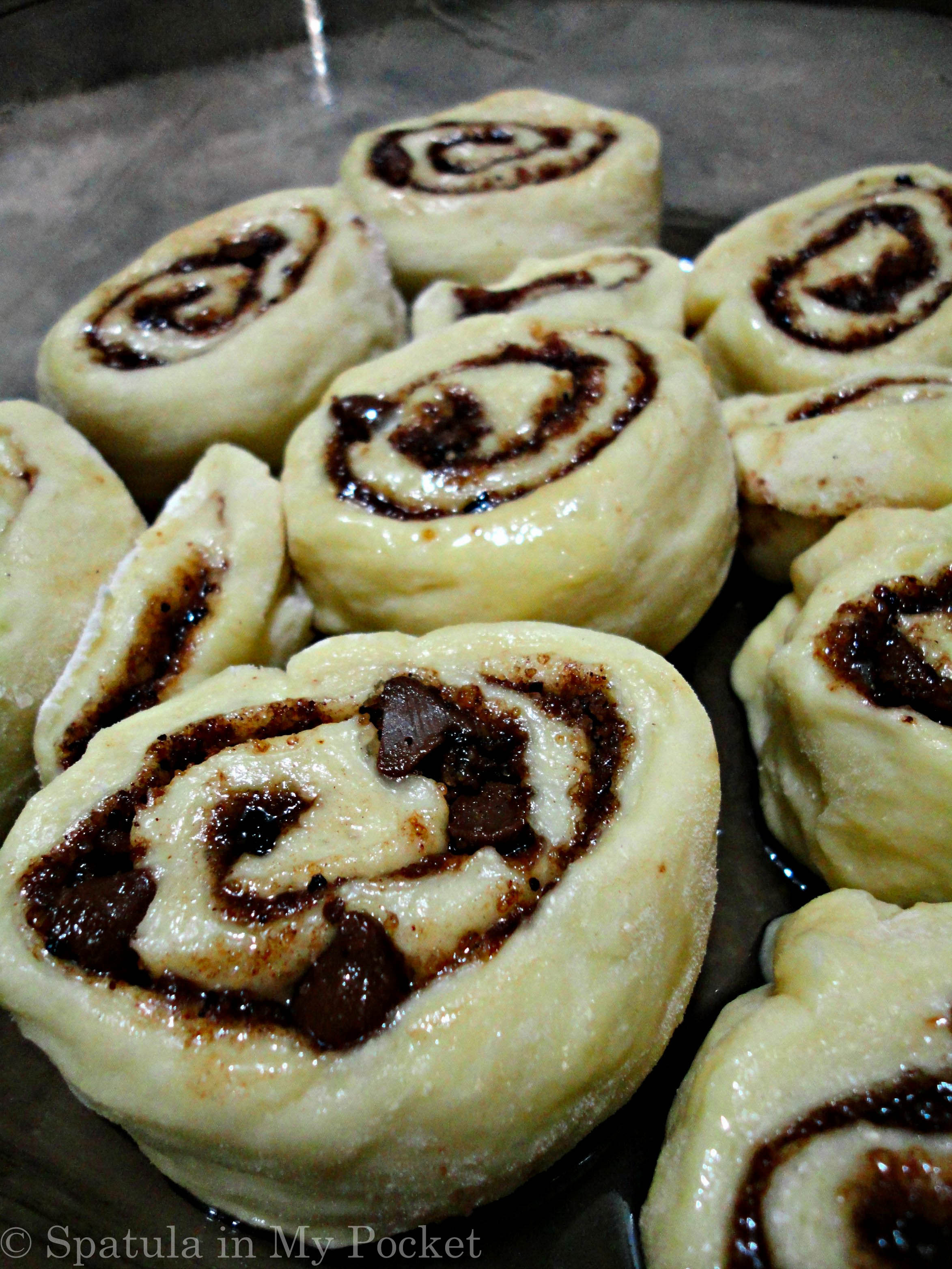 Your standard cinnamon rolls amped up a notch with the glorious addition of coffee and chocolate. 