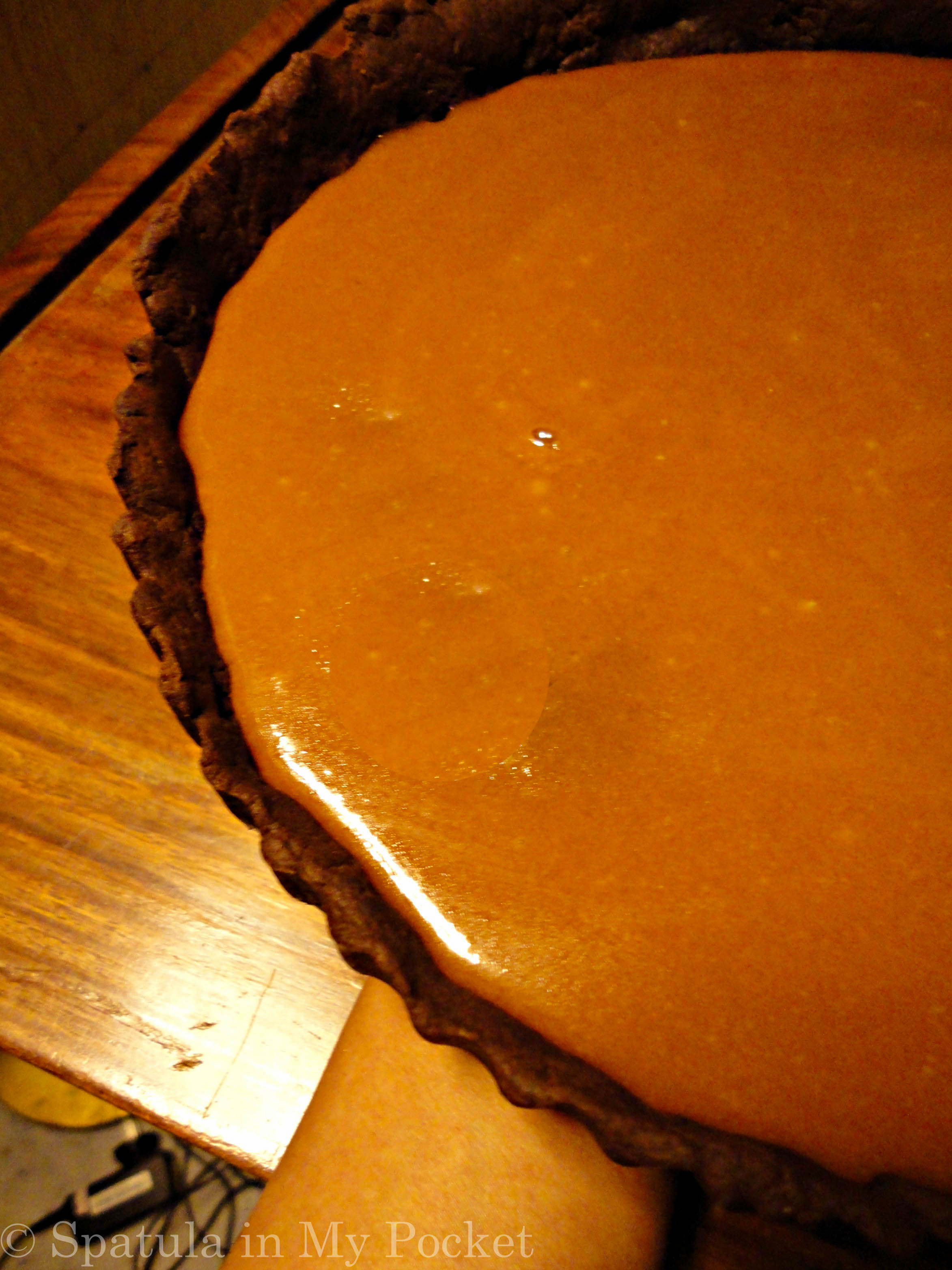 A dark chocolate all-butter cookie crust, lush salted caramel, and an incredibly decadent chocolate ganache –Salted Caramel Chocolate Tart