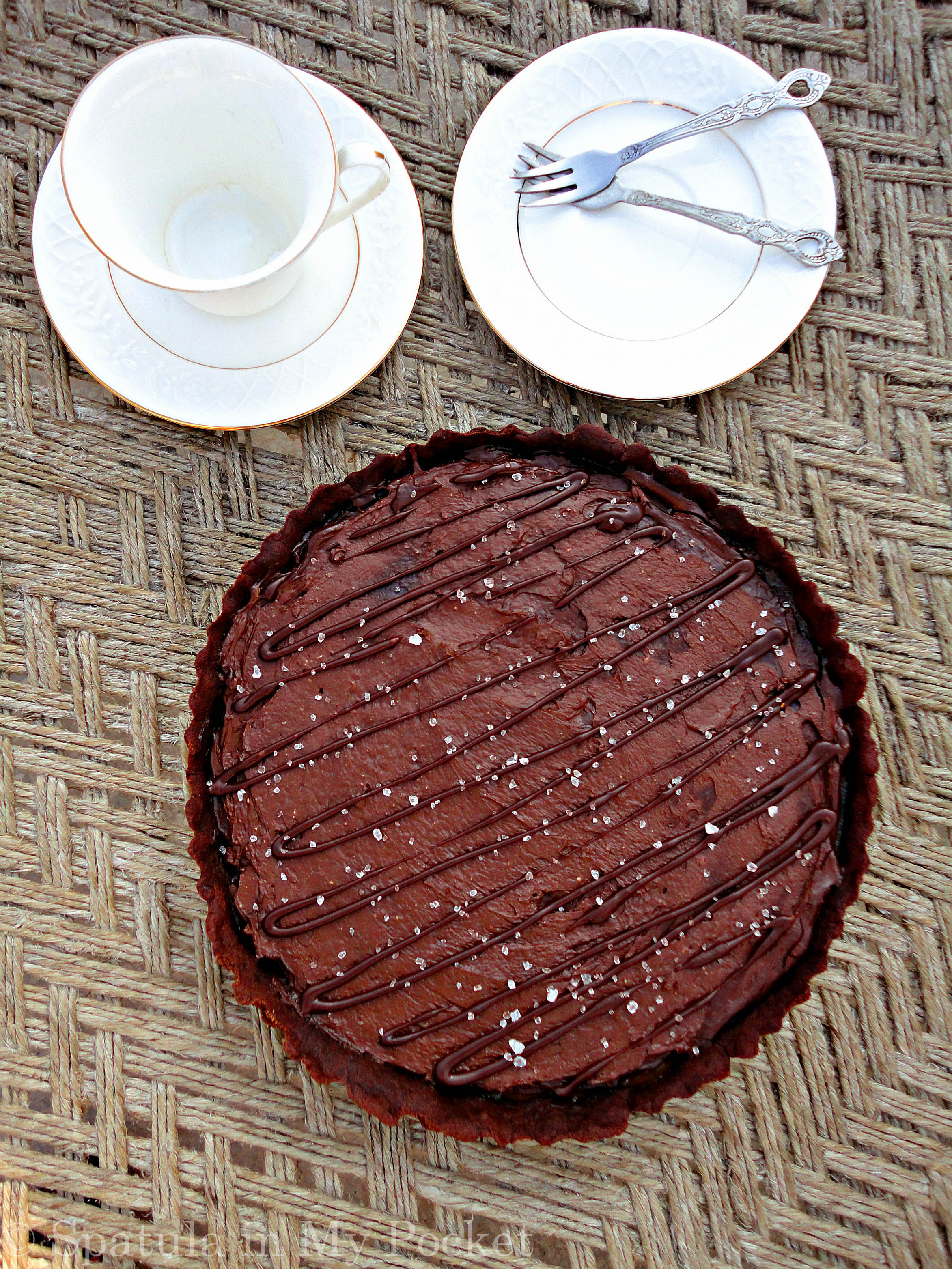A dark chocolate all-butter cookie crust, lush salted caramel, and an incredibly decadent chocolate ganache –Salted Caramel Chocolate Tart