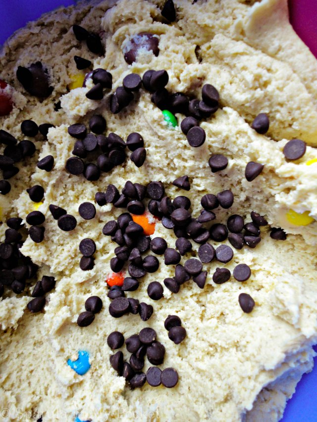 Soft, chewy cookies studded with M&Ms.