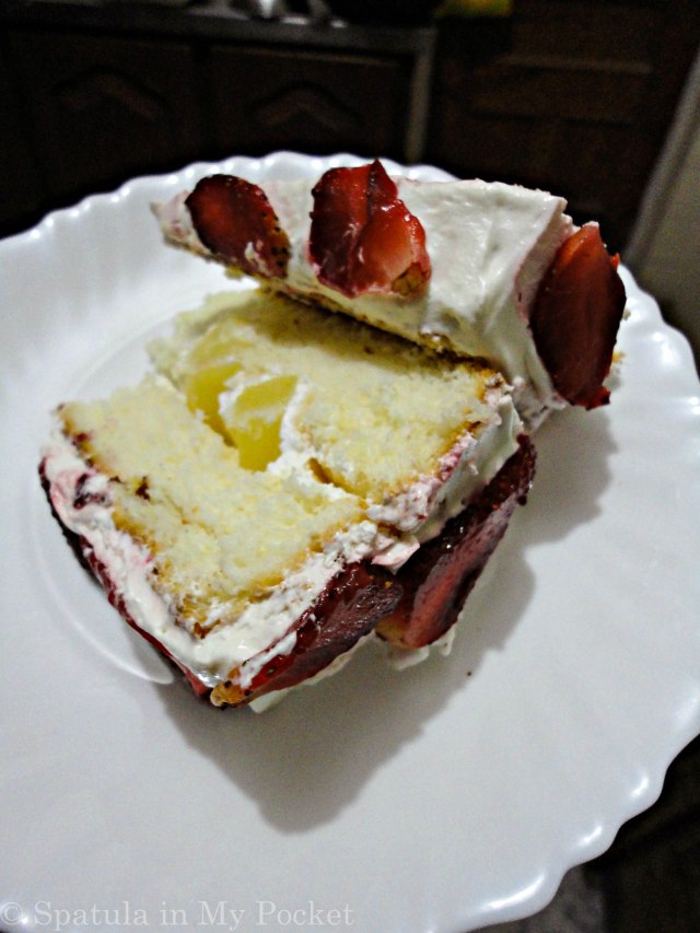 Strawberry and Cream Sponge Cake