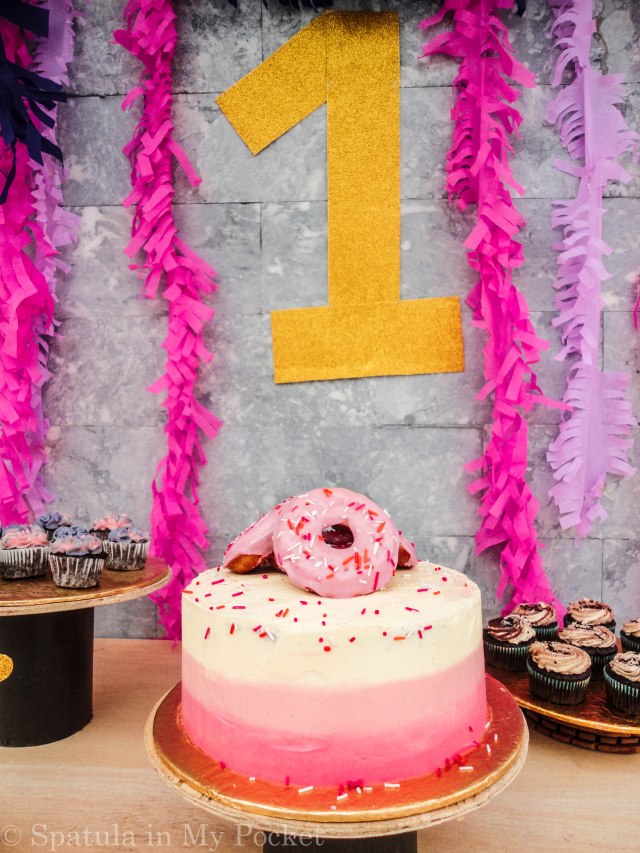 Classic Chocolate Cake with Swiss Meringue Buttercream on Spatula in My Pocket's 1st Blogiversary