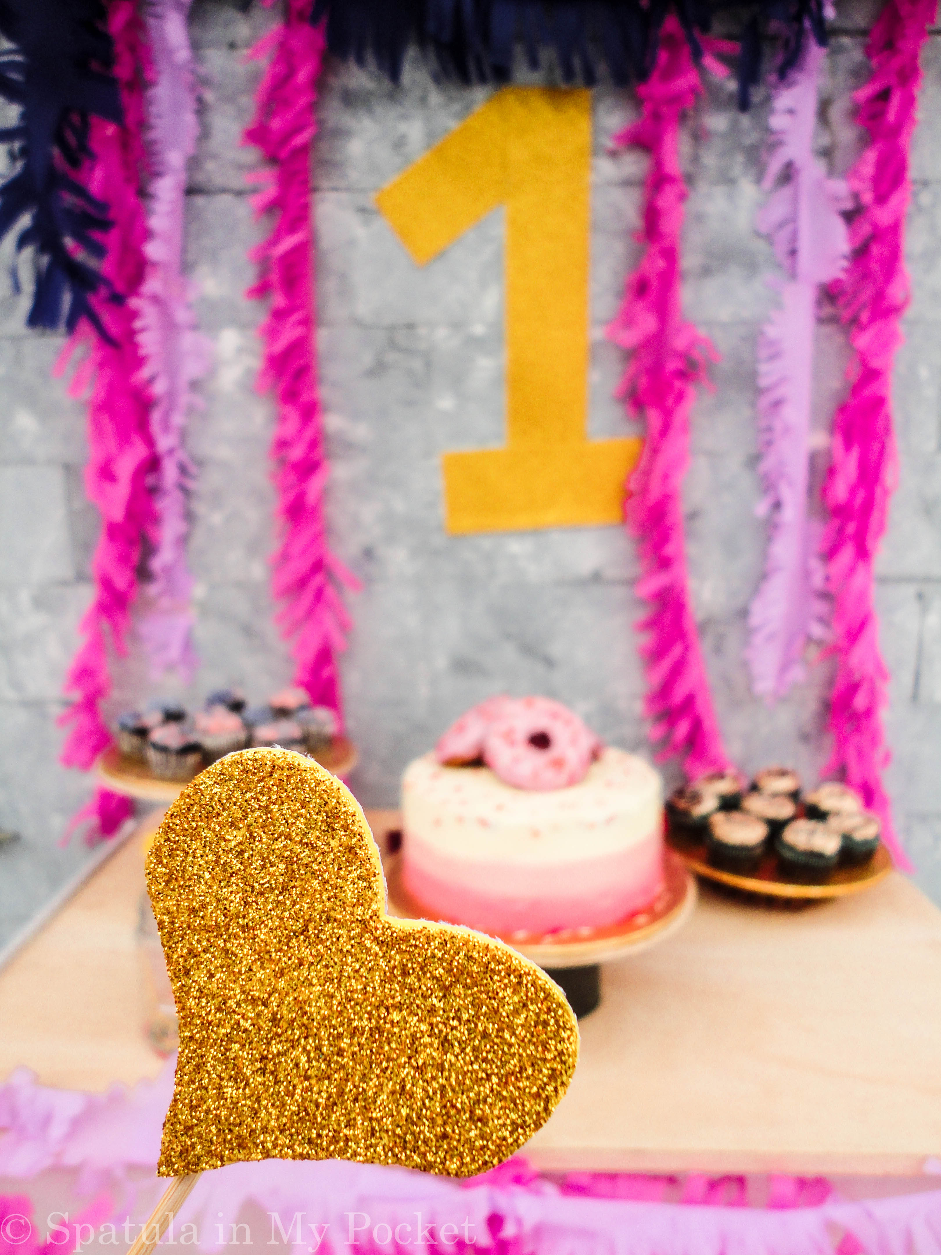 Classic Chocolate Cake with Swiss Meringue Buttercream on Spatula in My Pocket's 1st Blogiversary