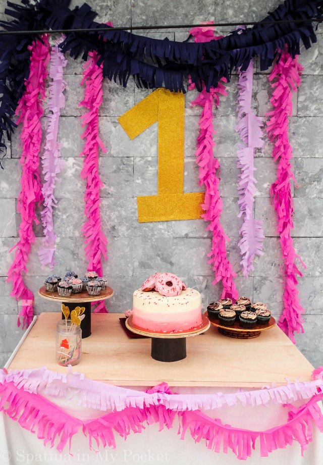 Classic Chocolate Cake with Swiss Meringue Buttercream on Spatula in My Pocket's 1st Blogiversary