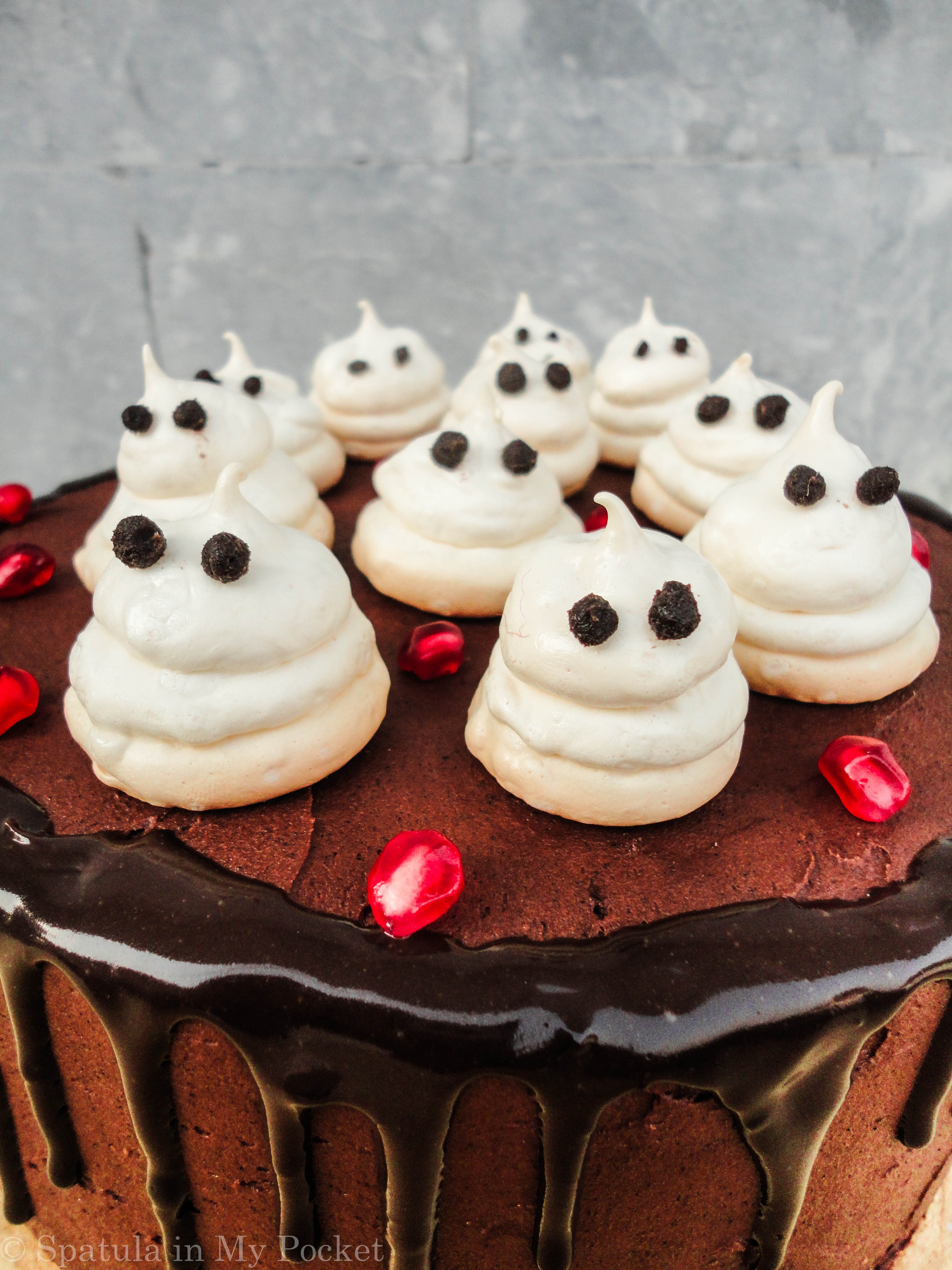 Meringue Ghosts. They’re crunchy on the outside, and soft and mallowy on the inside.