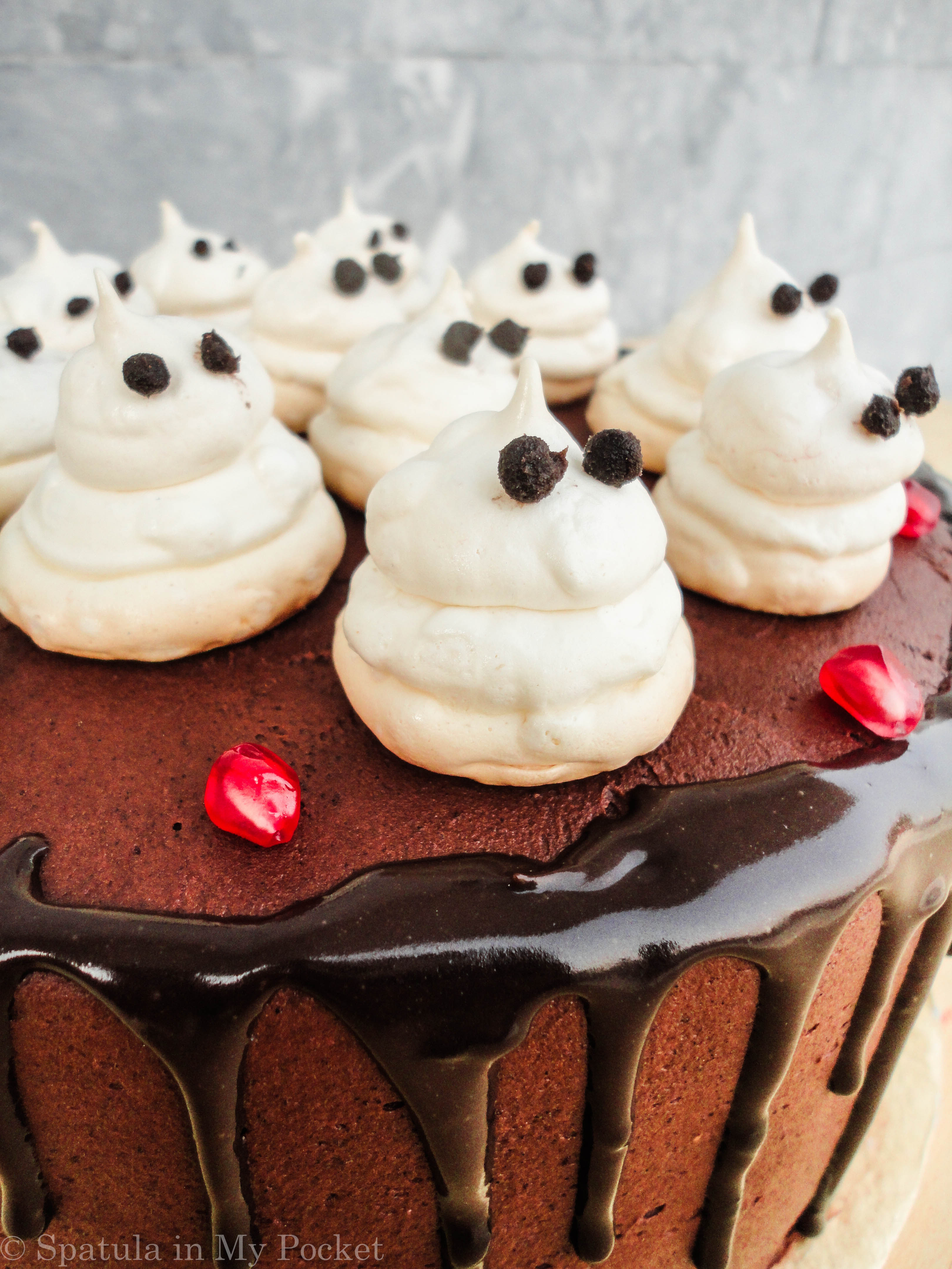 Meringue Ghosts. They’re crunchy on the outside, and soft and mallowy on the inside.