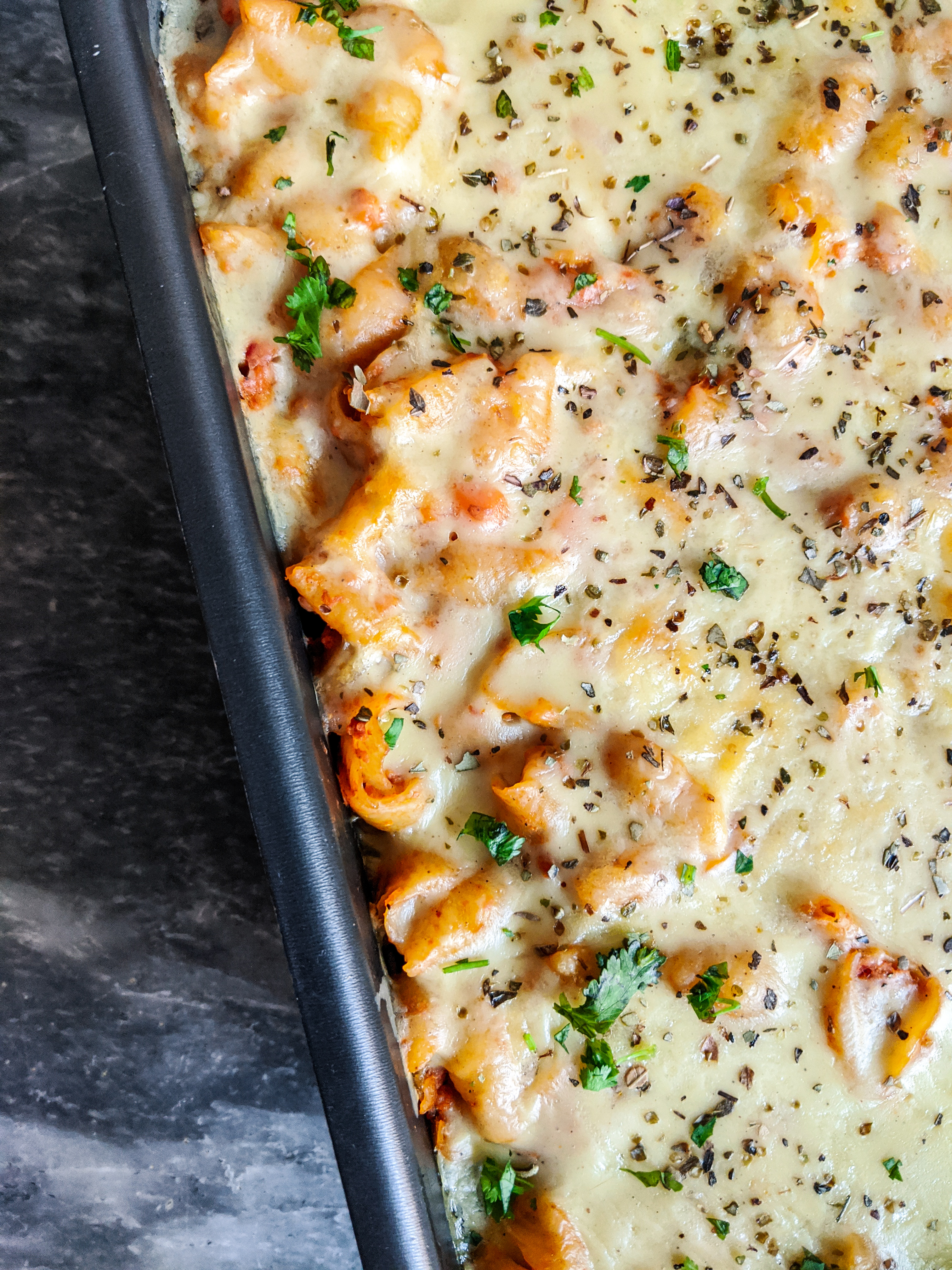 This Baked Pasta is creamy and cheesy, and is the ultimate comfort food!