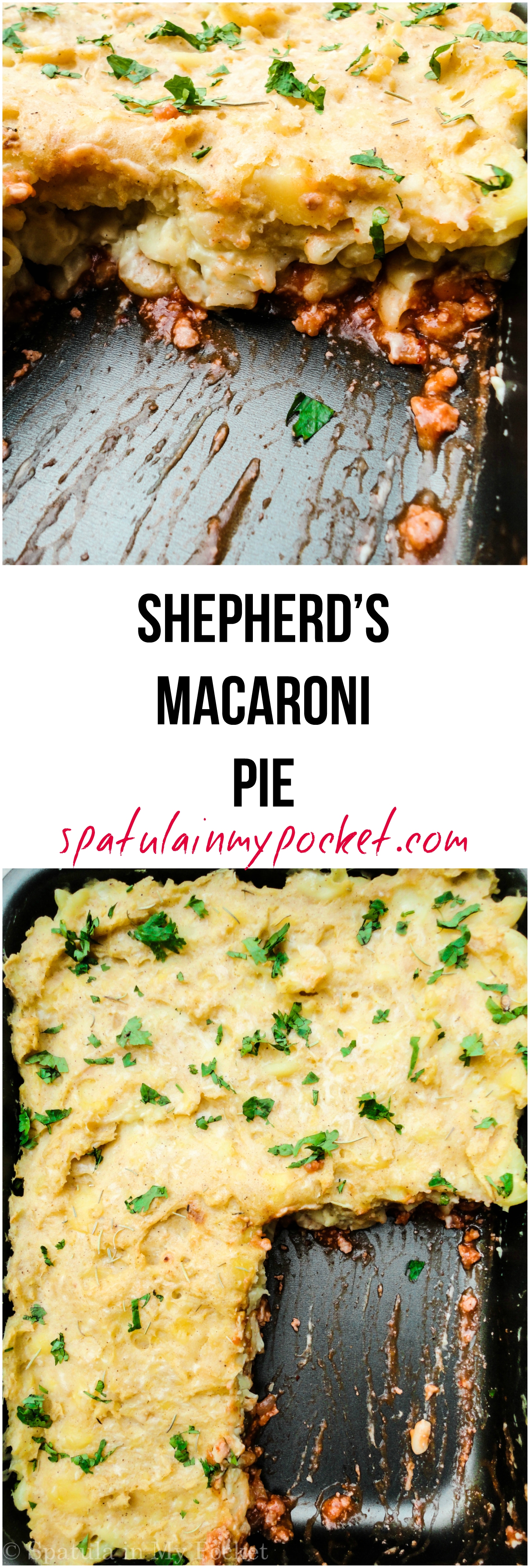 This Shepherd Macaroni Pie is warm, hearty, and super comforting: the makings of a perfect wintertime comfort dish.  #Pie #ShepherdPie