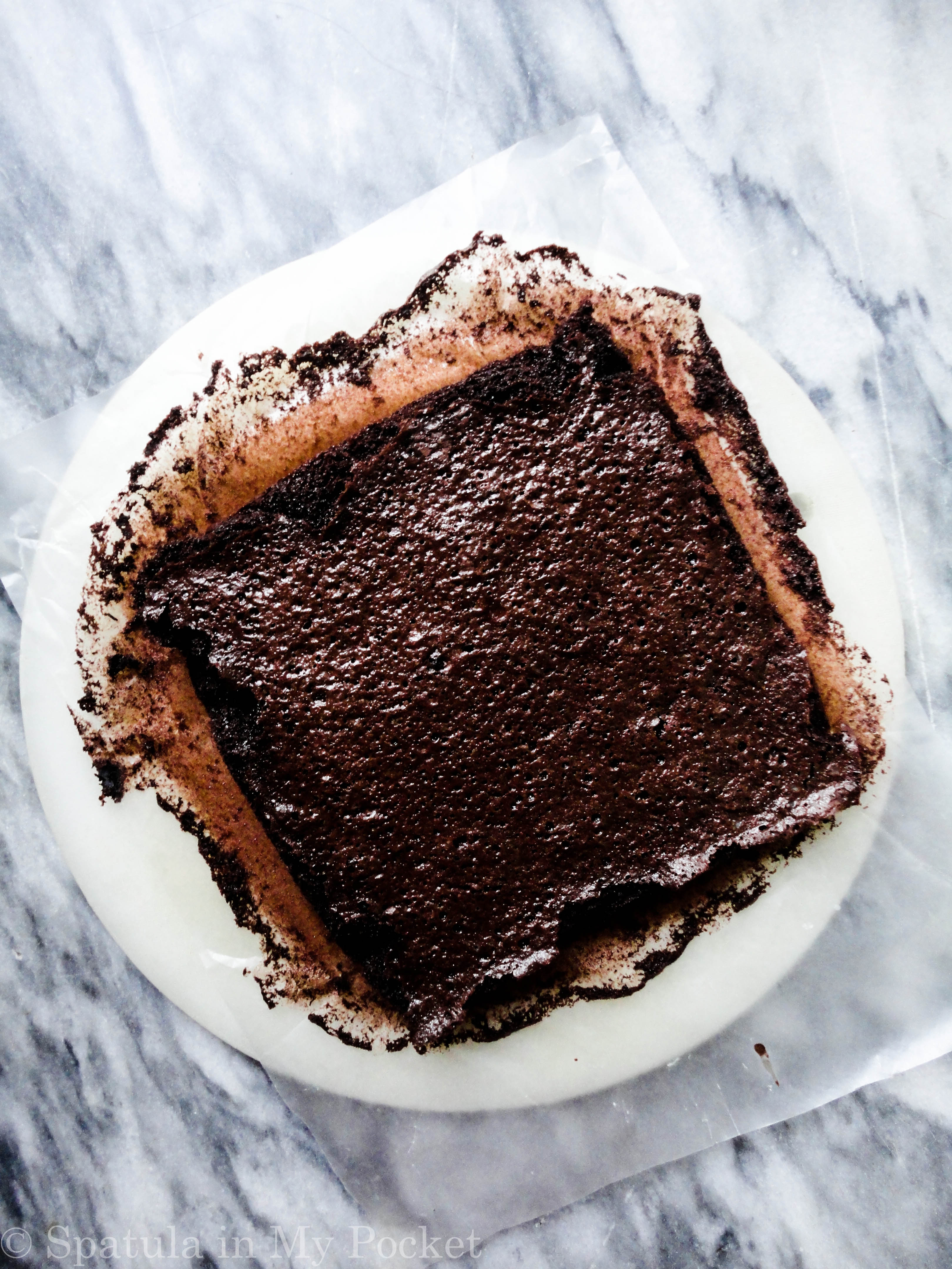 A Rich, fudgy, ALL cocoa brownie. #chocolate #brownies #fudge #spatulainmypocket