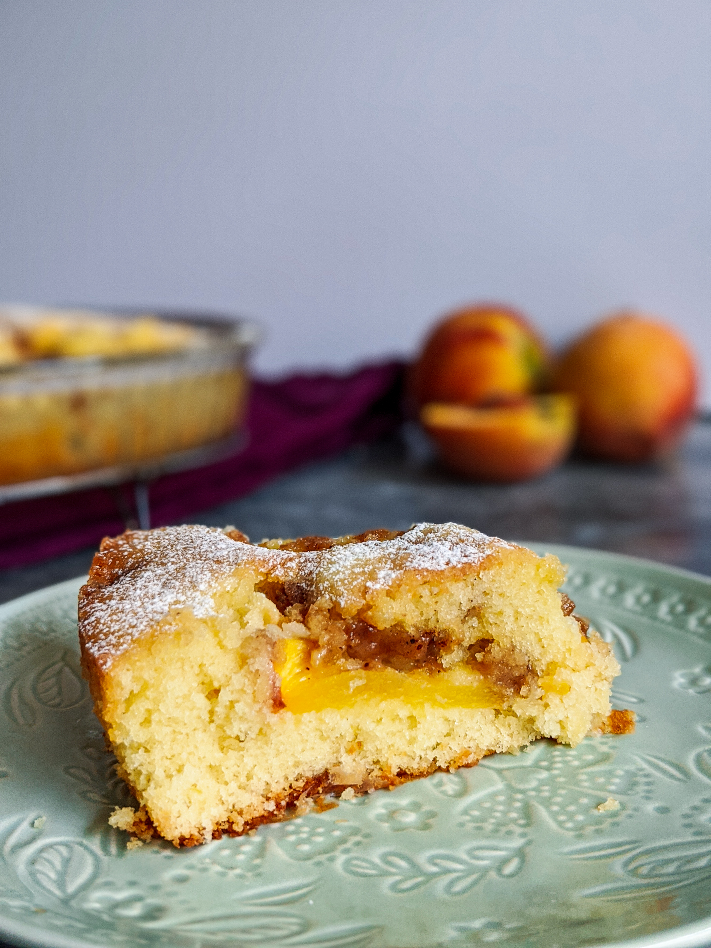 This Fresh Peach Cake is the perfect way to show off the season’s juiciest peaches. Whether you pair it with a cup of tea or a dollop of cream, it will be hard to eat just one slice.