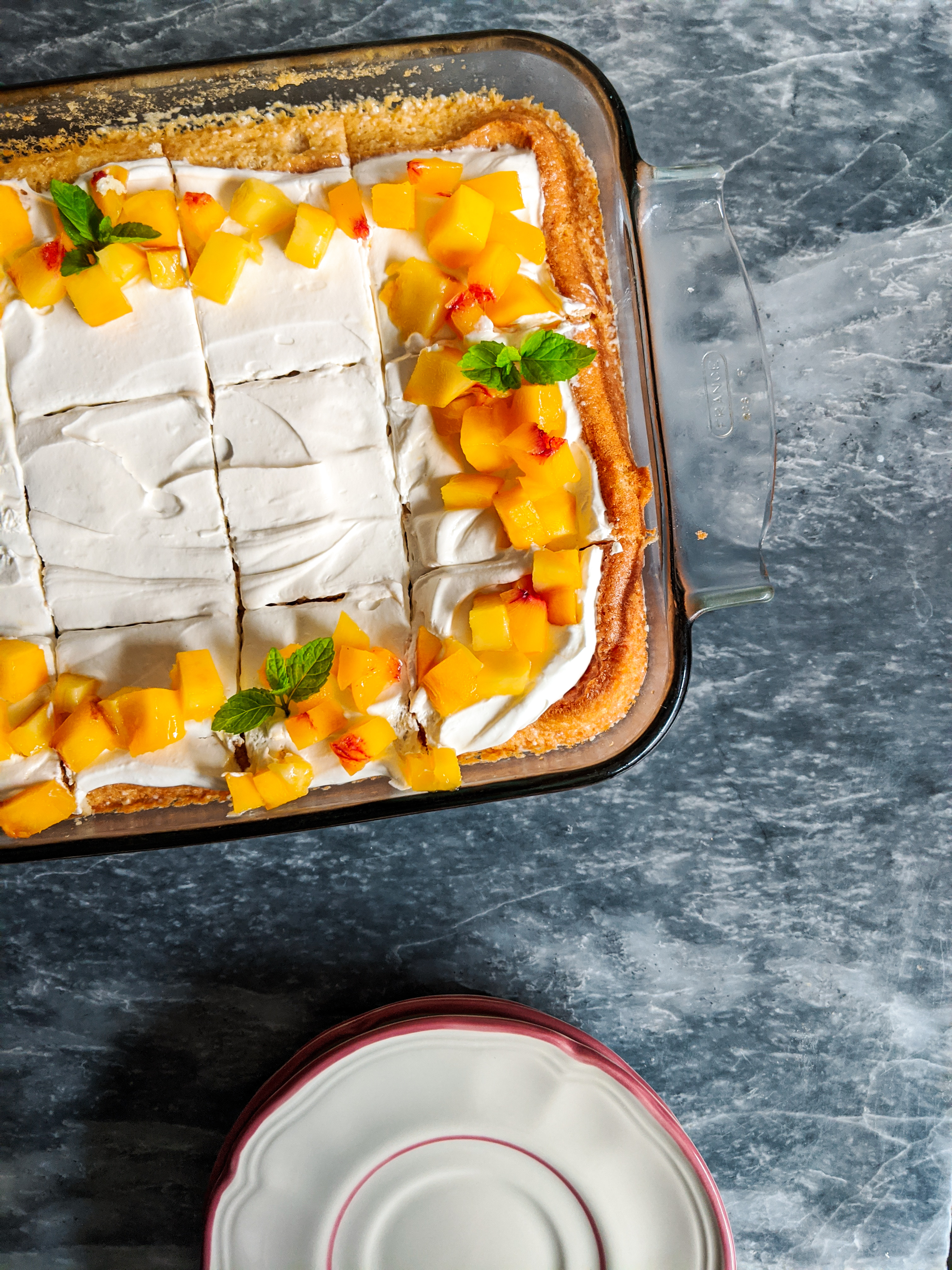 Tres leches cake. A light and fluffy cake that is soaked with three milks and chilled until it is perfectly moist.